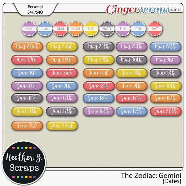 The Zodiac: Gemini DATES by Heather Z Scraps