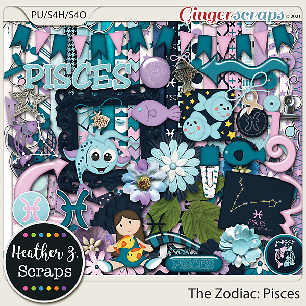 The Zodiac: Pisces KIT by Heather Z Scraps