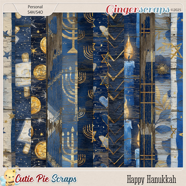Happy Hanukkah Wood Papers