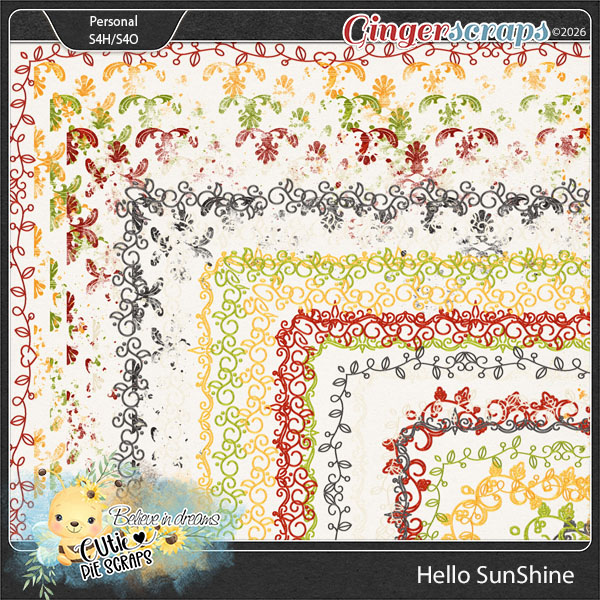 Hello SunShine Page Borders