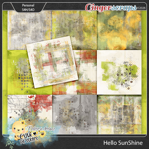 Hello SunShine Painted Papers