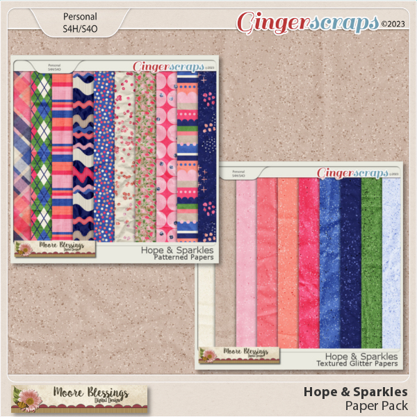 Hope And Sparkles Paper Pack by Moore Blessings Digital Design