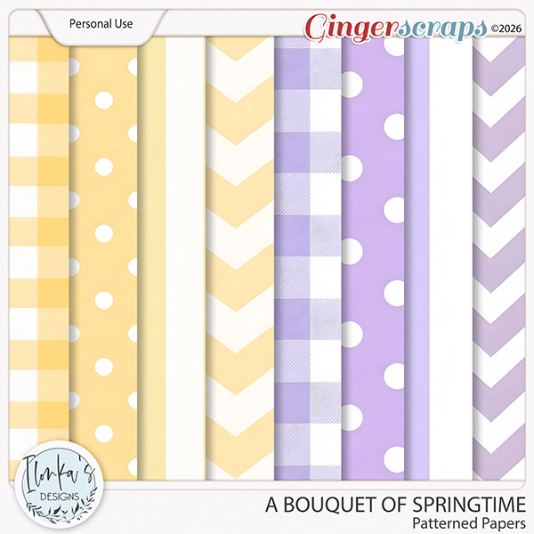 A Bouquet Of Springtime Patterned Papers by Ilonka's Designs