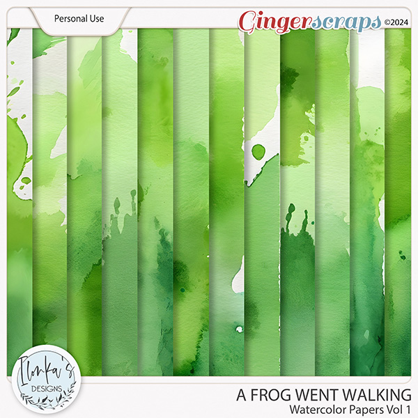 A Frog Went Walking Watercolor Papers Vol 1 by Ilonka's Designs