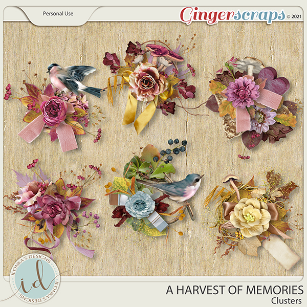 A Harvest Of Memories Clusters by Ilonka's Designs