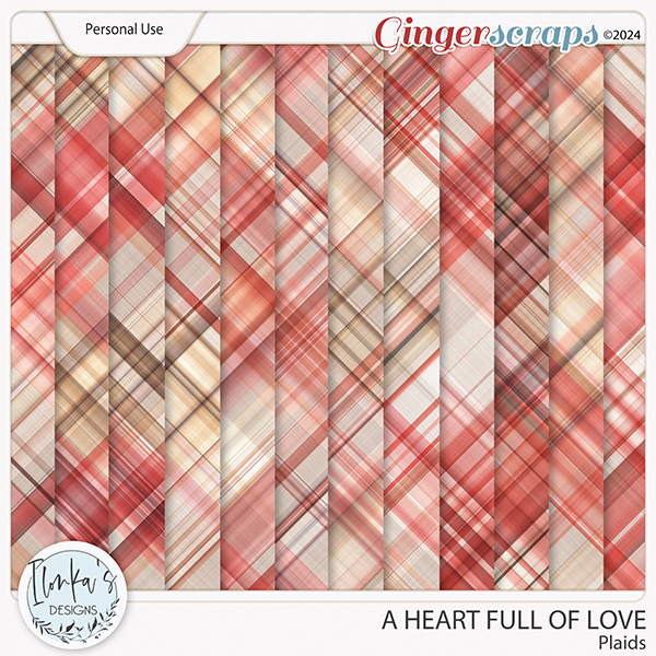 A Heart Full Of Love Plaids by Ilonka's Designs