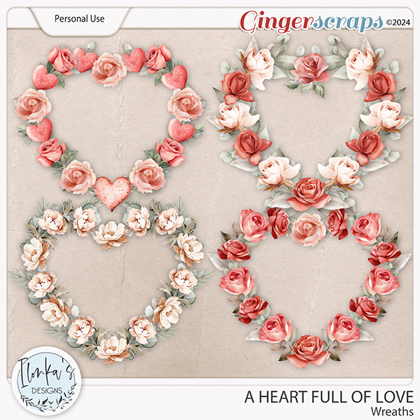 A Heart Full Of Love Wreaths by Ilonka's Designs