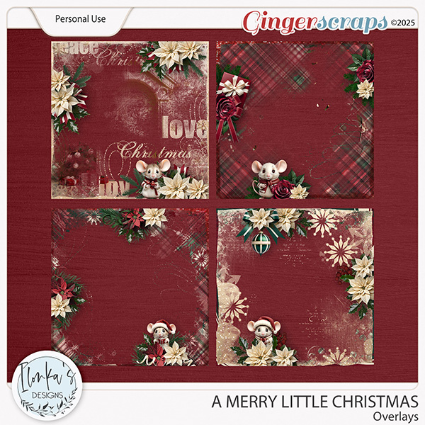 A Merry Little Christmas Overlays by Ilonka's Designs