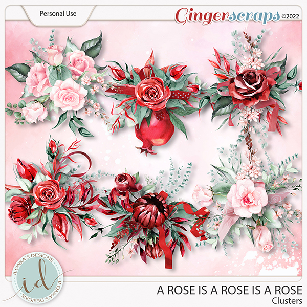 A Rose Is A Rose Is A Rose Clusters by Ilonka's Designs