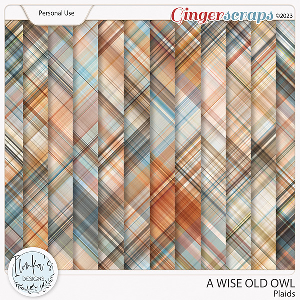 A Wise Old Owl Plaids by Ilonka's Designs