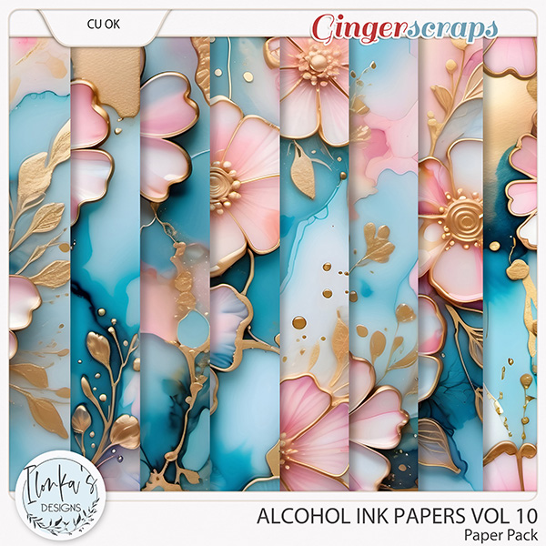 CU Alcohol Ink Papers Vol 10 by Ilonka's Designs 