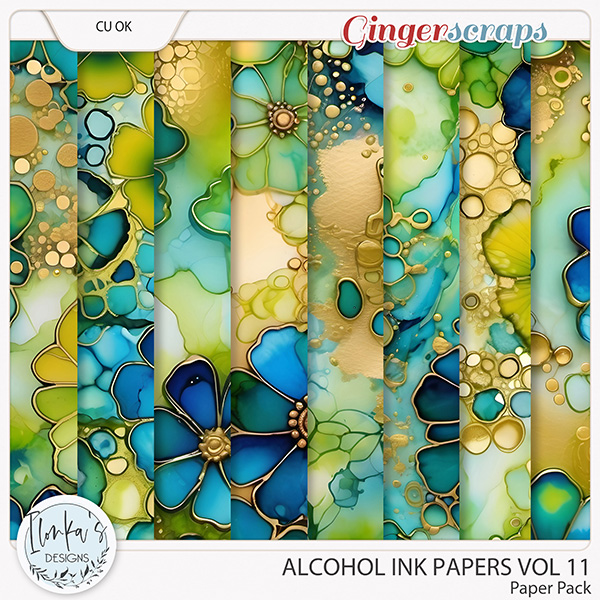 CU Alcohol Ink Papers Vol 11 by Ilonka's Designs 