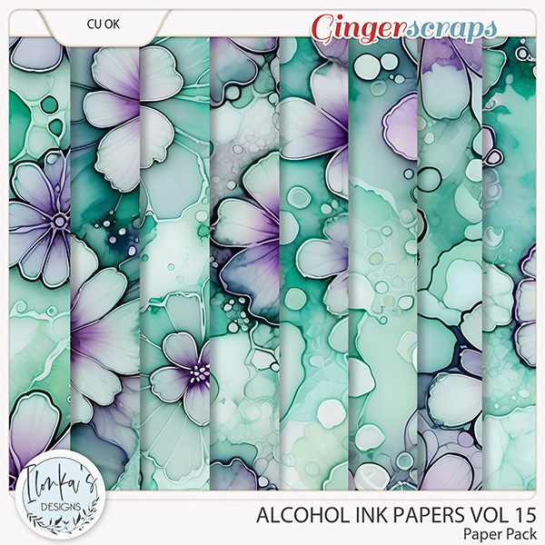 CU Alcohol Ink Papers Vol 15 by Ilonka's Designs 
