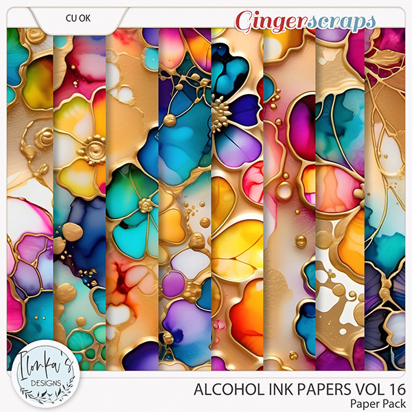 CU Alcohol Ink Papers Vol 16 by Ilonka's Designs 