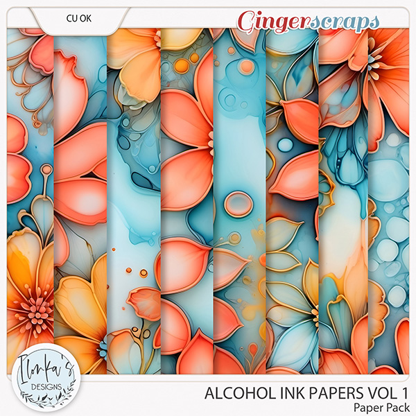 CU Alcohol Ink Papers Vol 1 by Ilonka's Designs
