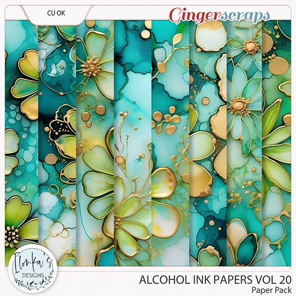 CU Alcohol Ink Papers Vol 20 by Ilonka's Designs 