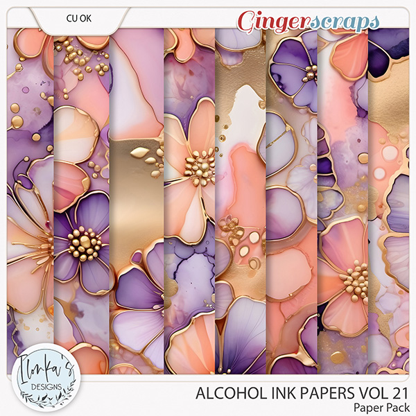 CU Alcohol Ink Papers Vol 21 by Ilonka's Designs