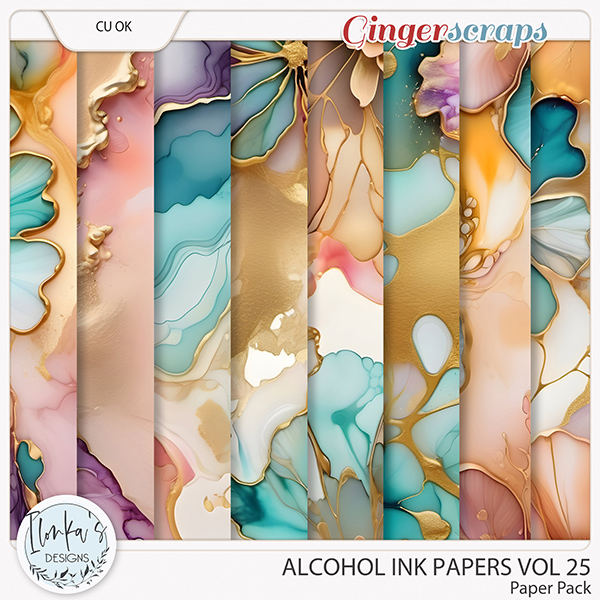 CU Alcohol Ink Papers Vol 25 by Ilonka's Designs
