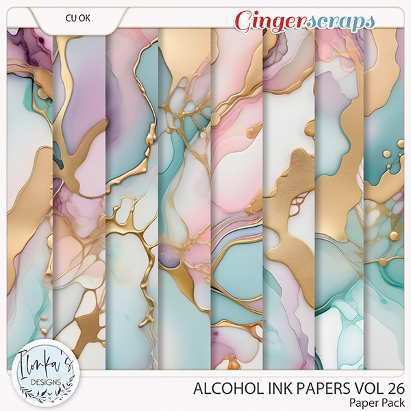 CU Alcohol Ink Papers Vol 26 by Ilonka's Designs 