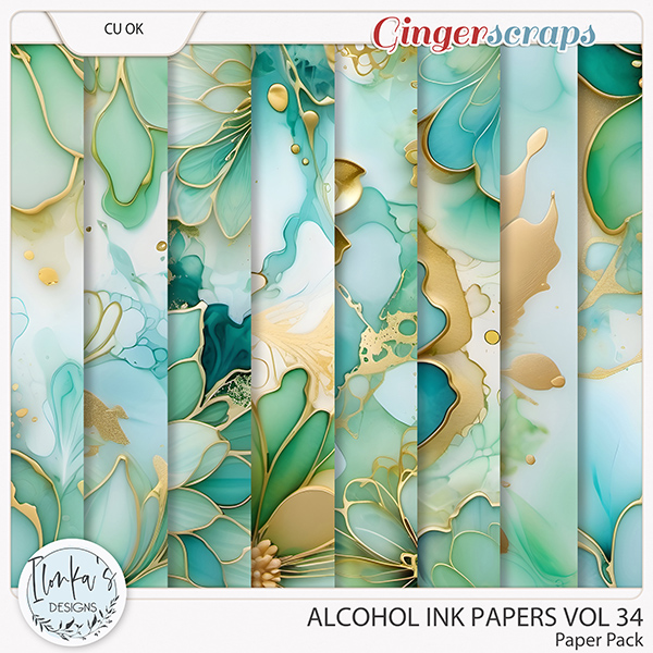 CU Alcohol Ink Papers Vol 34 by Ilonka's Designs 