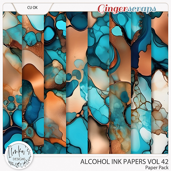 CU Alcohol Ink Papers Vol 42 by Ilonka's Designs
