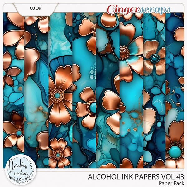 CU Alcohol Ink Papers Vol 43 by Ilonka's Designs