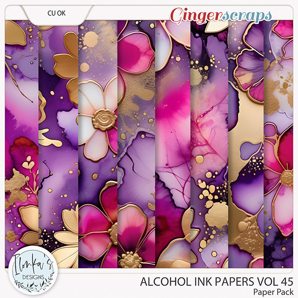 CU Alcohol Ink Papers Vol 45 by Ilonka's Designs