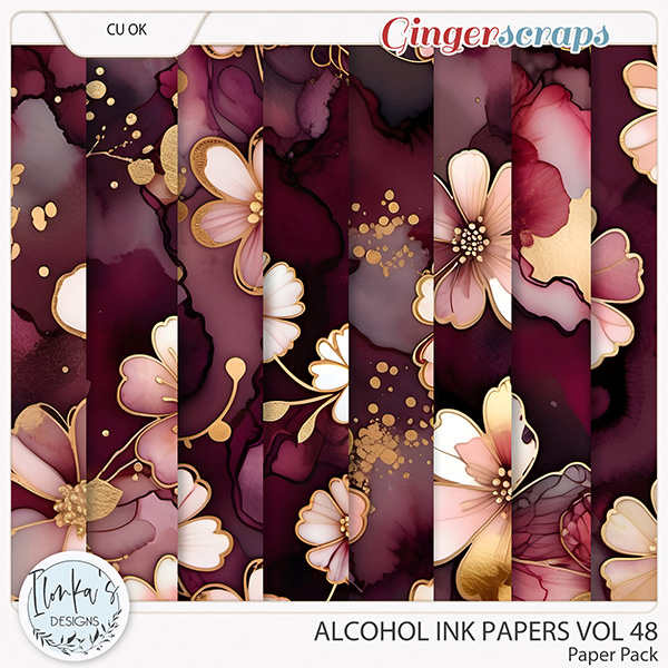CU Alcohol Ink Papers Vol 48 by Ilonka's Designs