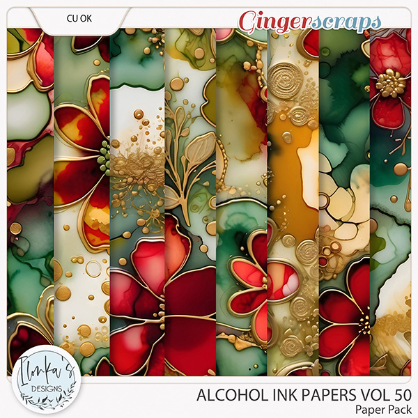 CU Alcohol Ink Papers Vol 50 by Ilonka's Designs