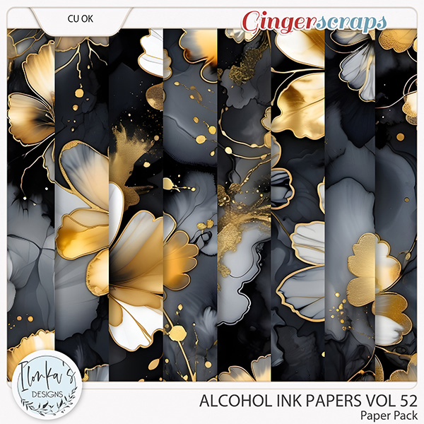 CU Alcohol Ink Papers Vol 52 by Ilonka's Designs 