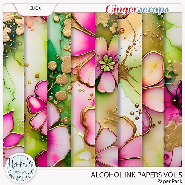 CU Alcohol Ink Papers Vol 5 by Ilonka's Designs