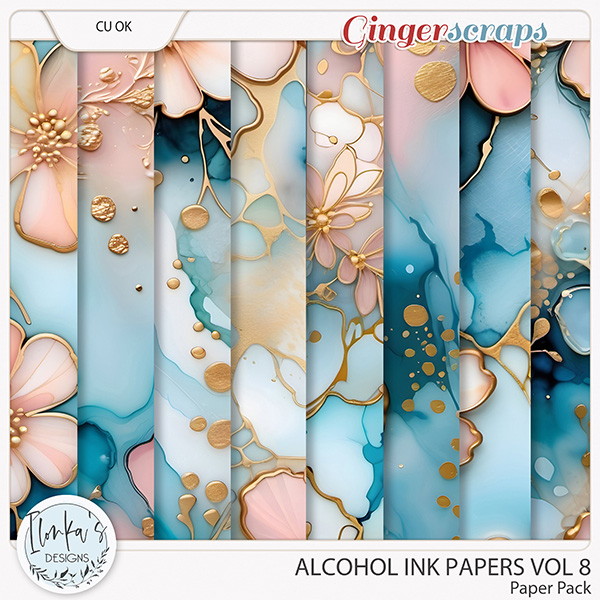 CU Alcohol Ink Papers Vol 8 by Ilonka's Designs 