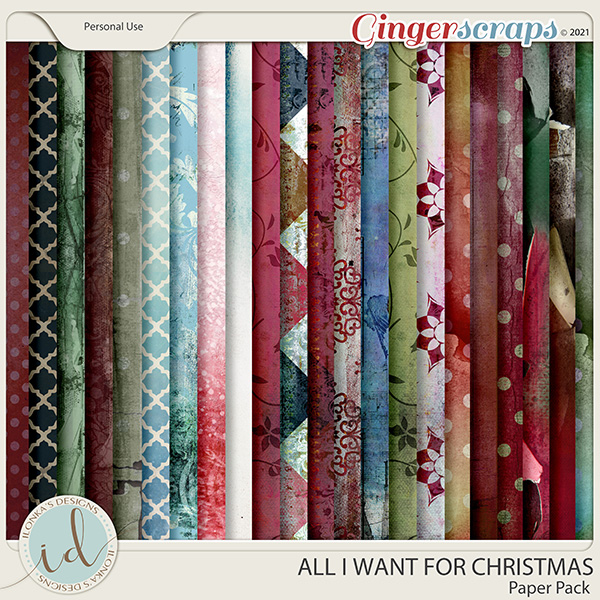 All I Want For Christmas Paper Pack by Ilonka's Designs