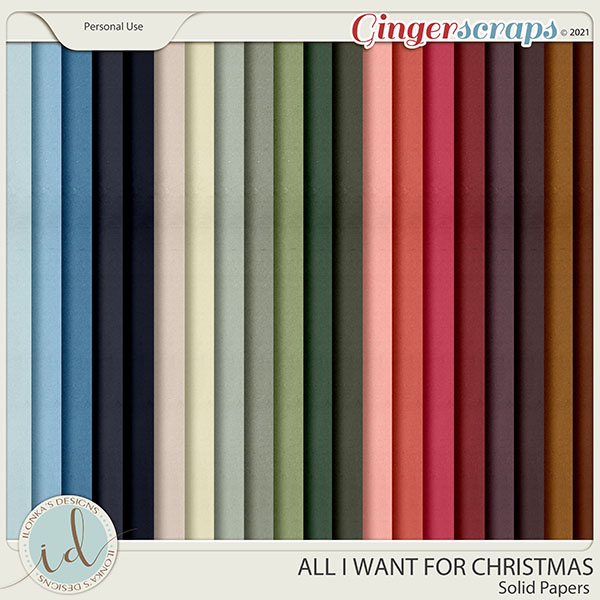 All I Want For Christmas Solid Papers by Ilonka's Designs