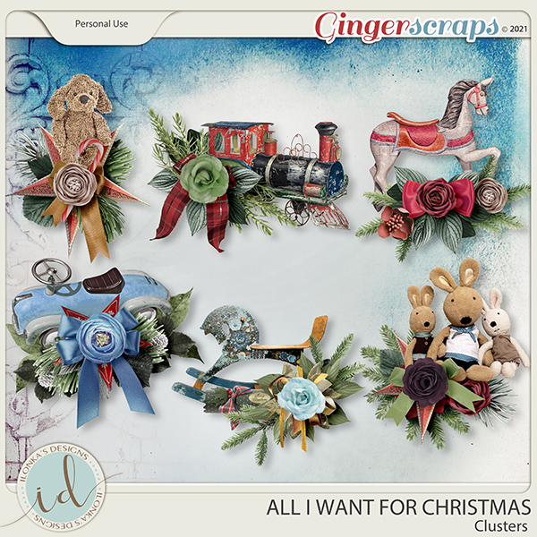 All I Want For Christmas Clusters by Ilonka's Designs