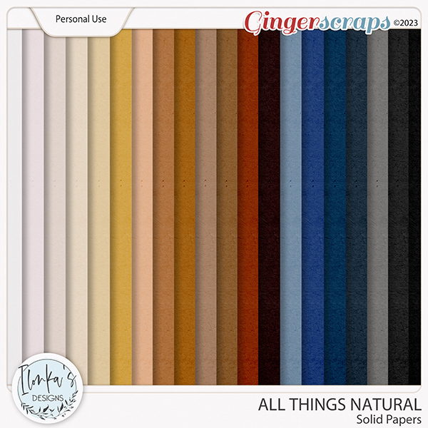 All Things Natural Solid Papers by Ilonka's Designs 