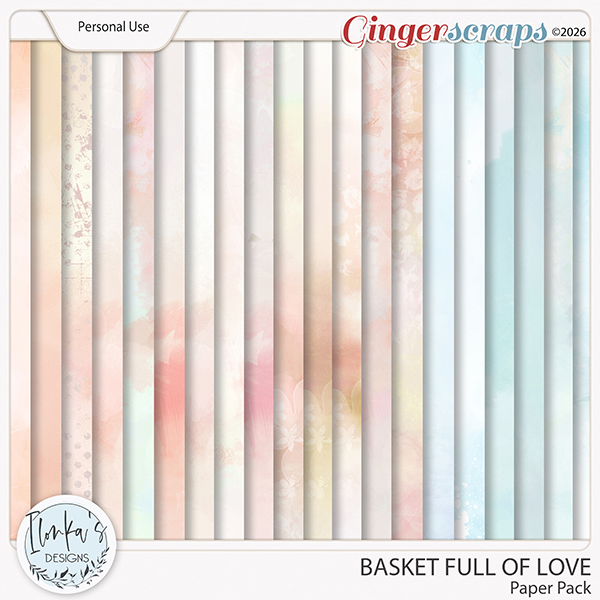 Basket Full Of Love Paper Pack by Ilonka's Designs 