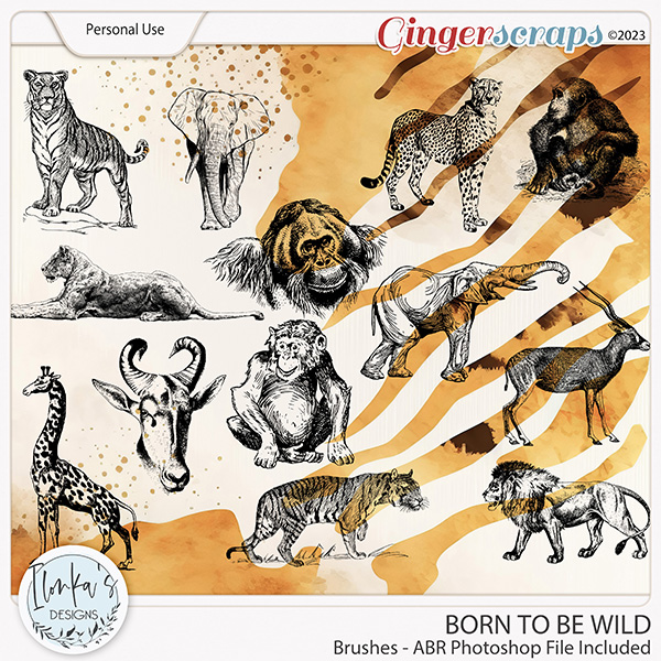 Born To Be Wild Brushes by Ilonka's Designs