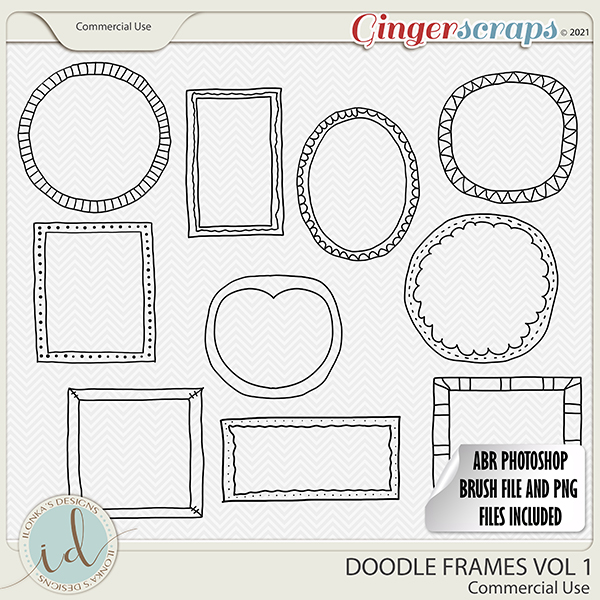 CU Doodle Frames Vol 1 by Ilonka's Designs