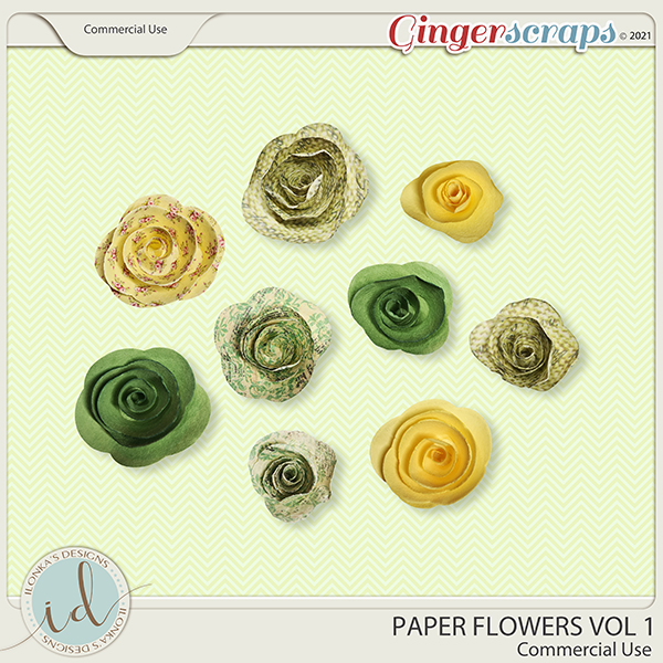 CU Paper Flowers Vol 1 by Ilonka's Designs