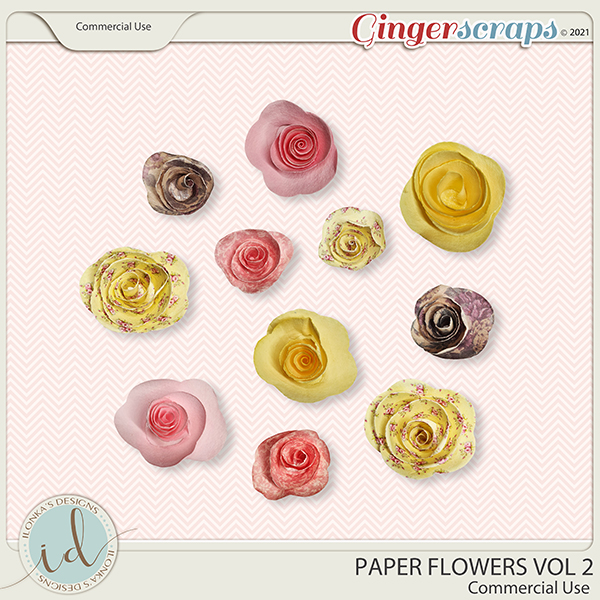 CU Paper Flowers Vol 2 by Ilonka's Designs