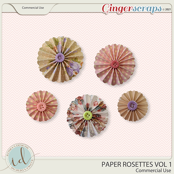 CU Paper Rosettes Vol 1 by Ilonka's Designs