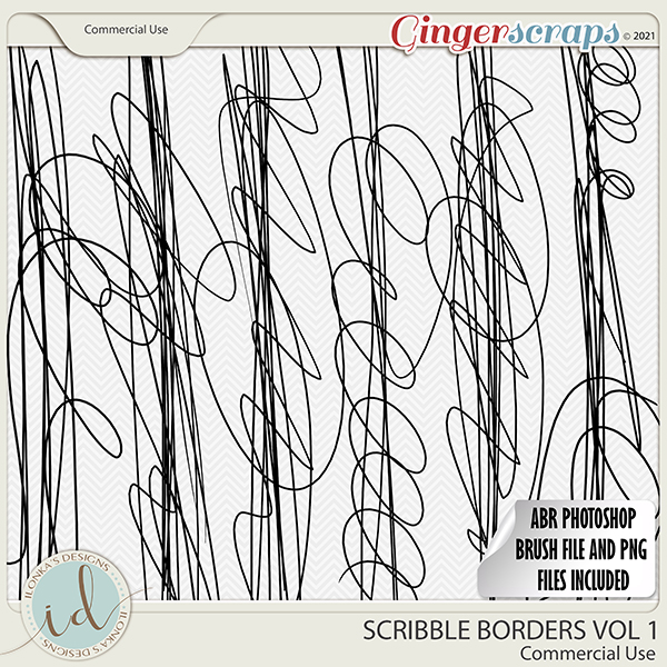 CU Scribble Borders Vol 1 by Ilonka's Designs