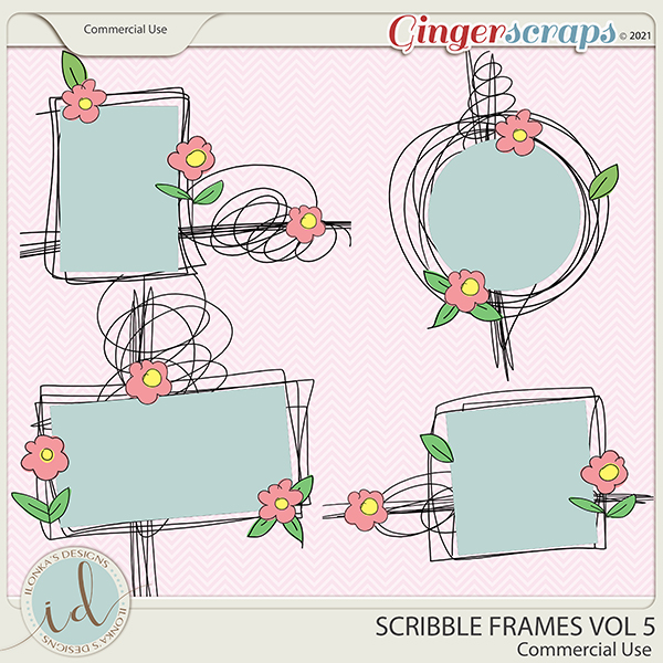 CU Scribble Frames Vol 5 by Ilonka's Designs