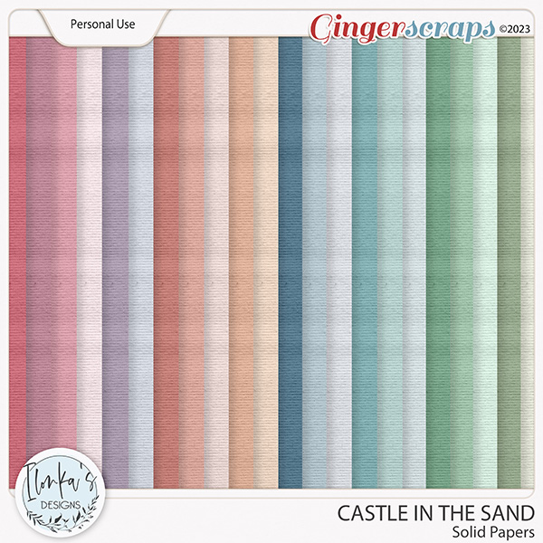 Castle In The Sand Solid Papers by Ilonka's Designs 