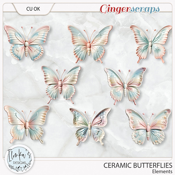 CU Ceramic Butterflies by Ilonka's Designs