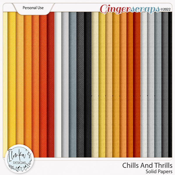 Chills And Thrills Solid Papers by Ilonka's Designs