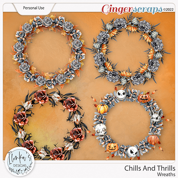 Chills And Thrills Wreaths by Ilonka's Designs