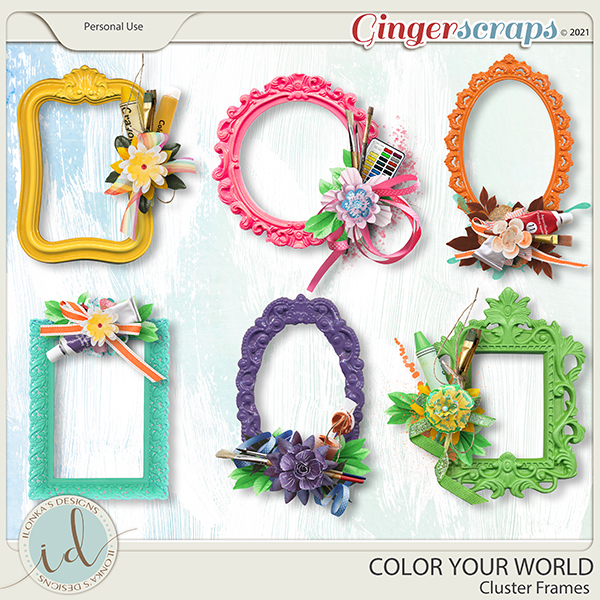 Color Your World Cluster Frames by Ilonka's Designs