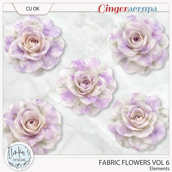 CU Fabric Flowers Vol 6 by Ilonka's Designs 